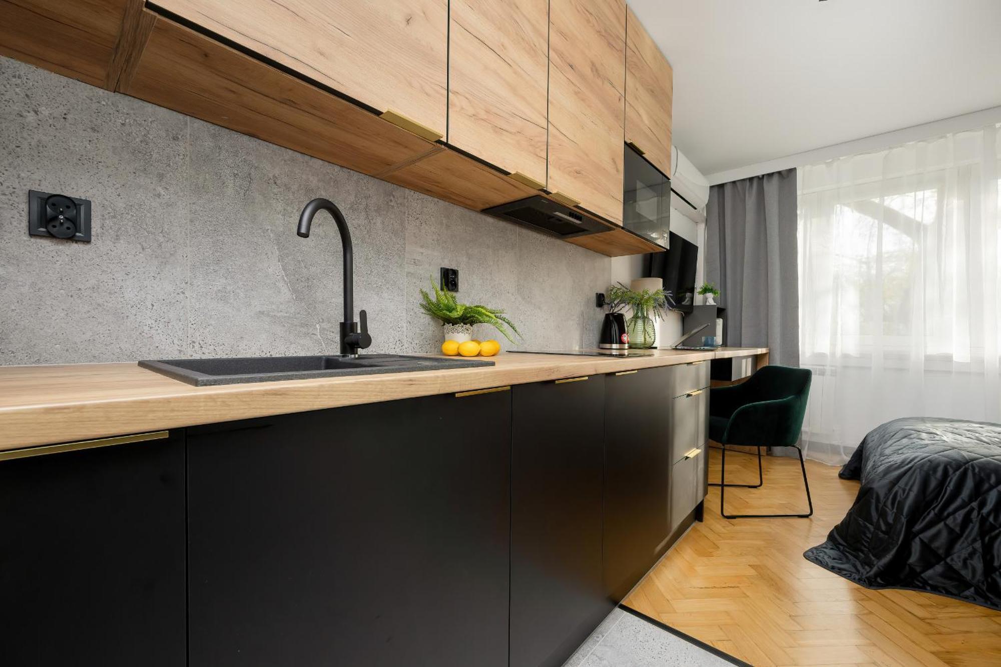 Modern Black & Wooden Apartment Warsaw Near The Airport By Noclegi Renters Zewnętrze zdjęcie